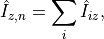 \hat{I}_{z, n} = \sum_{i} \hat{I}_{iz},